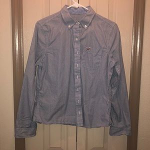 Hollister Button up pinstripe shirt